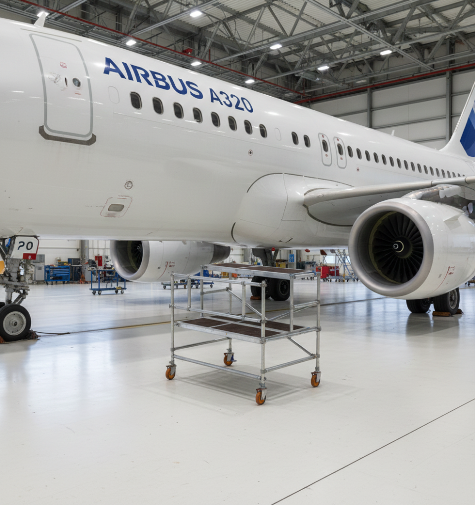 spacial scaffolding solution for Airbus repairs